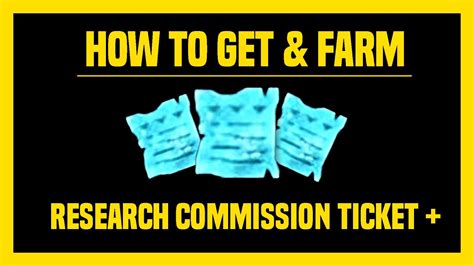 research commission ticket plus